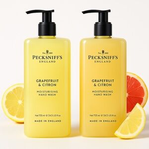 New 2pc Jumbo PECKSNIFF'S Grapefruit & Citron Lemon Hand Wash Soap 725ml  24.5oz